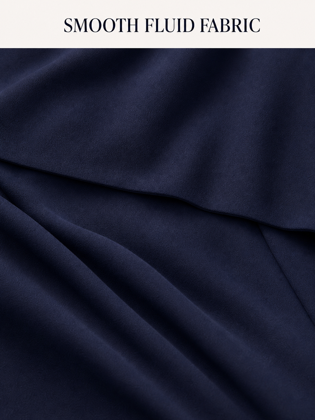 Smooth fluid navy fabric texture