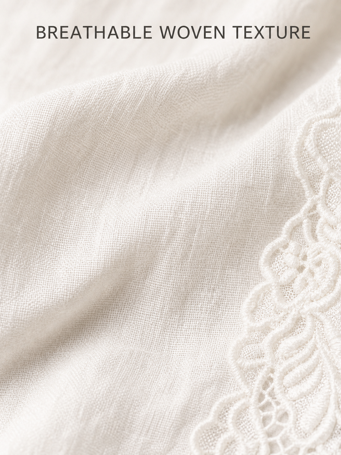 Matte woven linen-viscose texture close-up