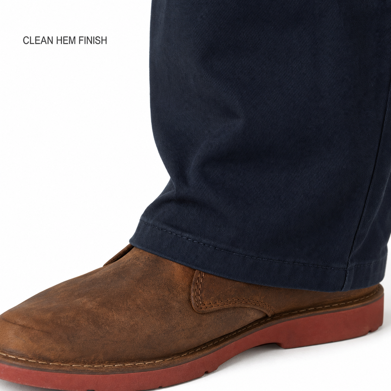 Cargo pocket stitching and side construction detail
