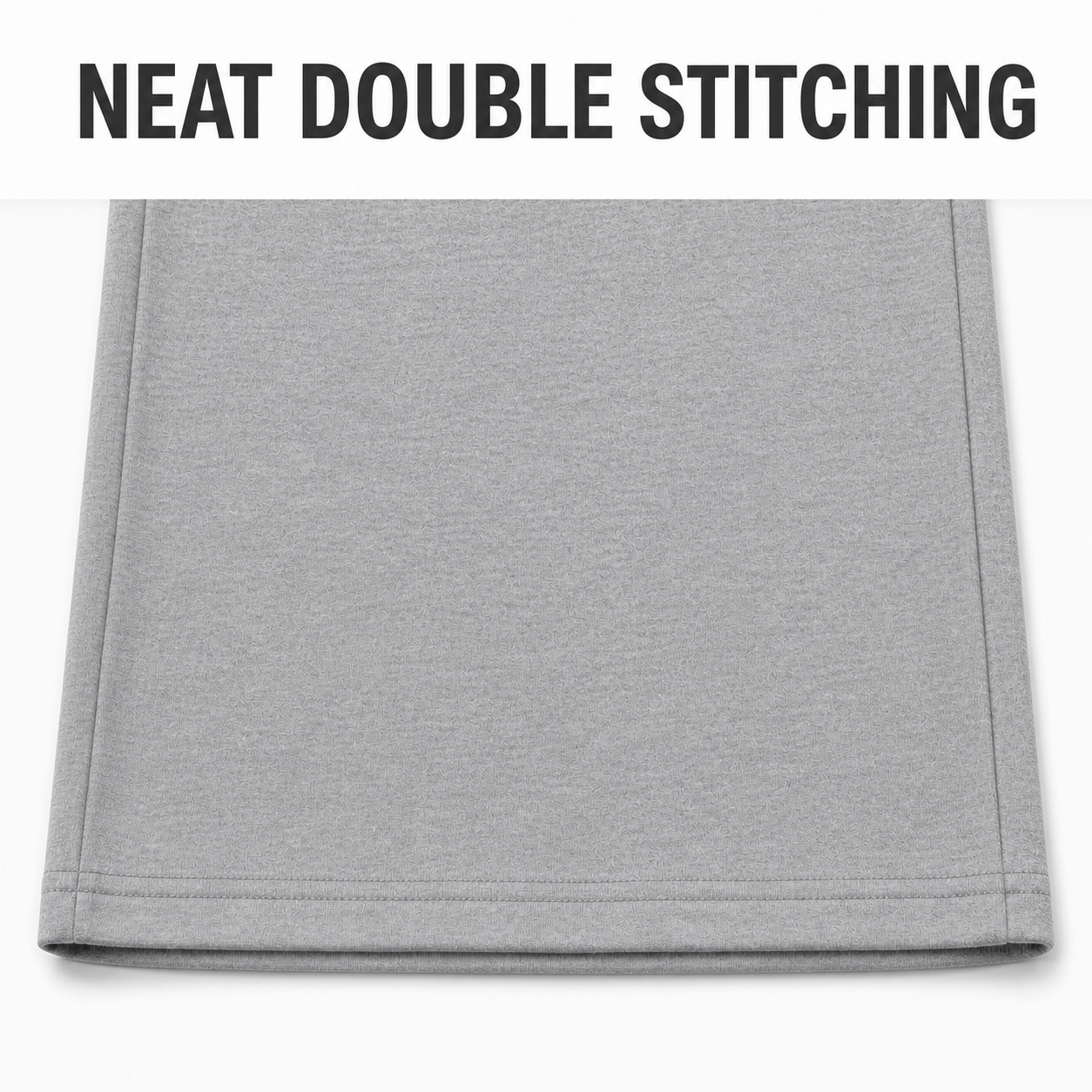 Slant pocket stitching and roomy straight leg detail
