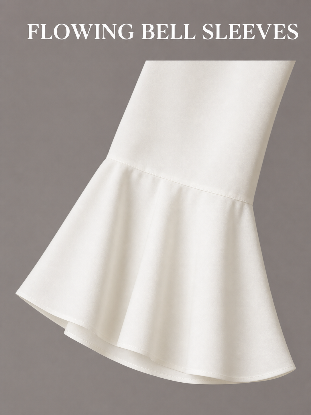 Flowing bell-sleeve craftsmanship detail