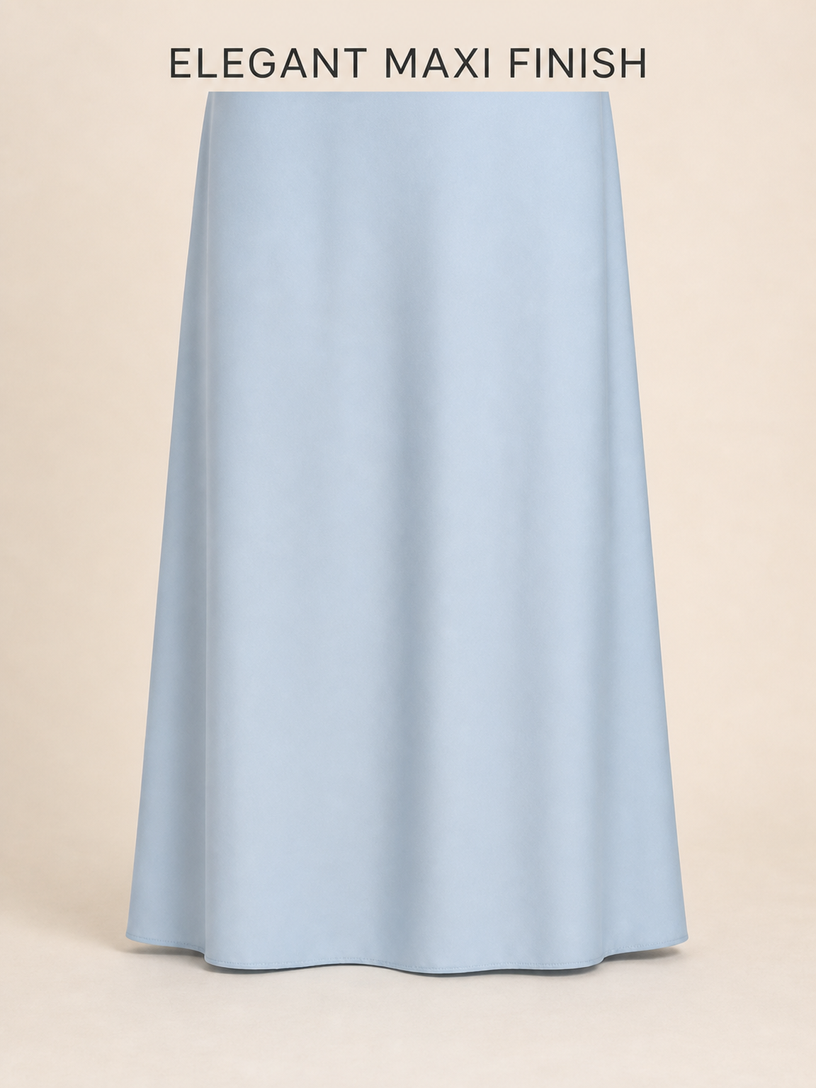 Plain flowing maxi hem craftsmanship