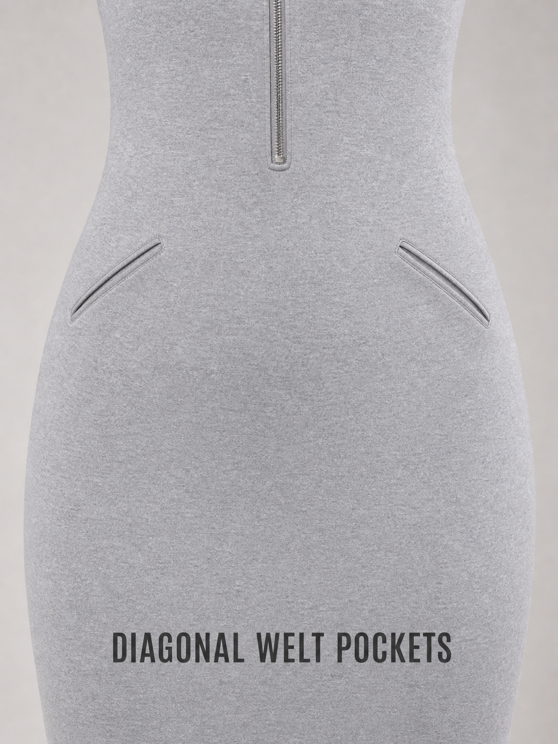 Symmetric diagonal welt pocket construction detail