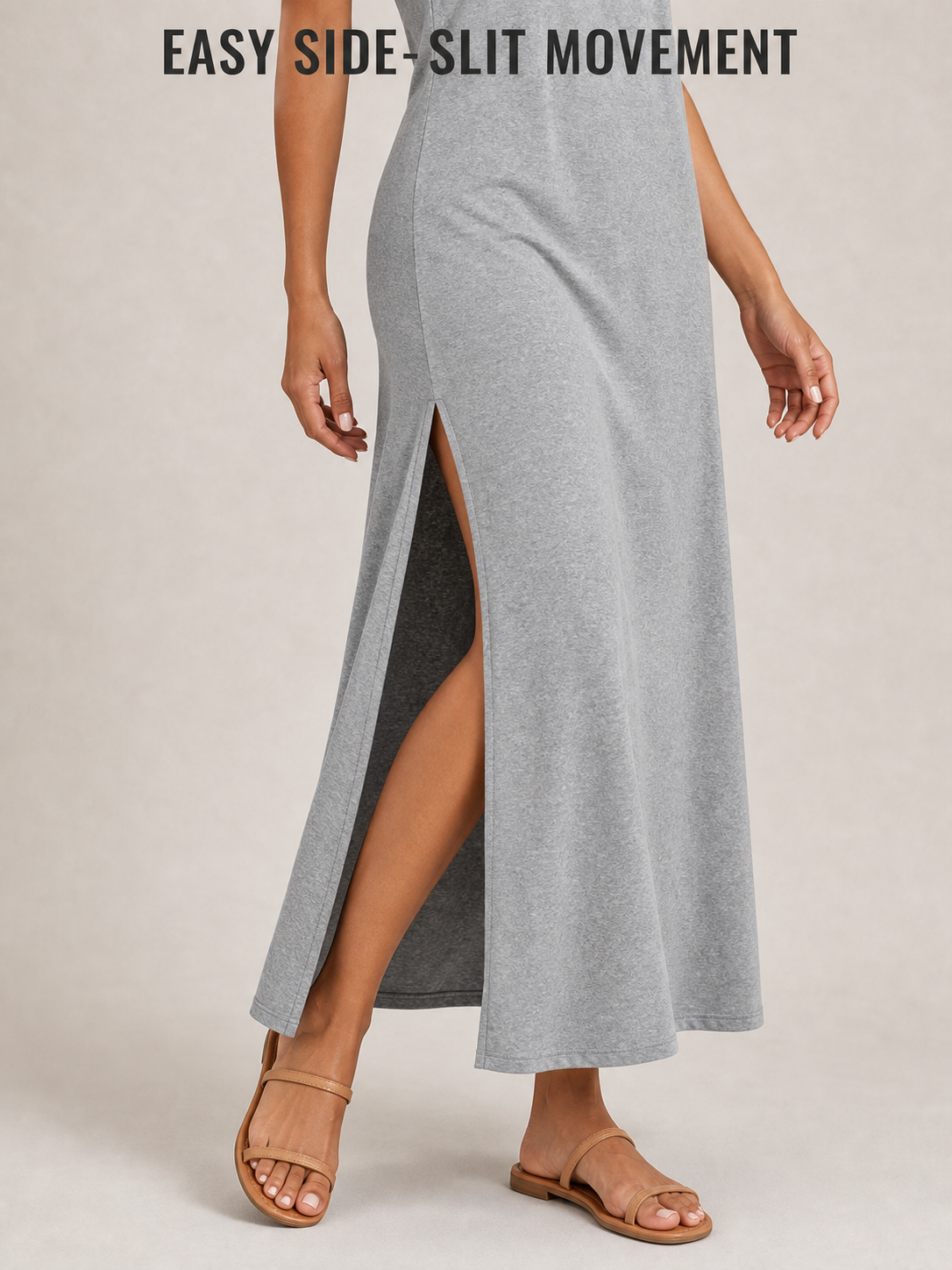Easy movement side slit and clean hem craftsmanship