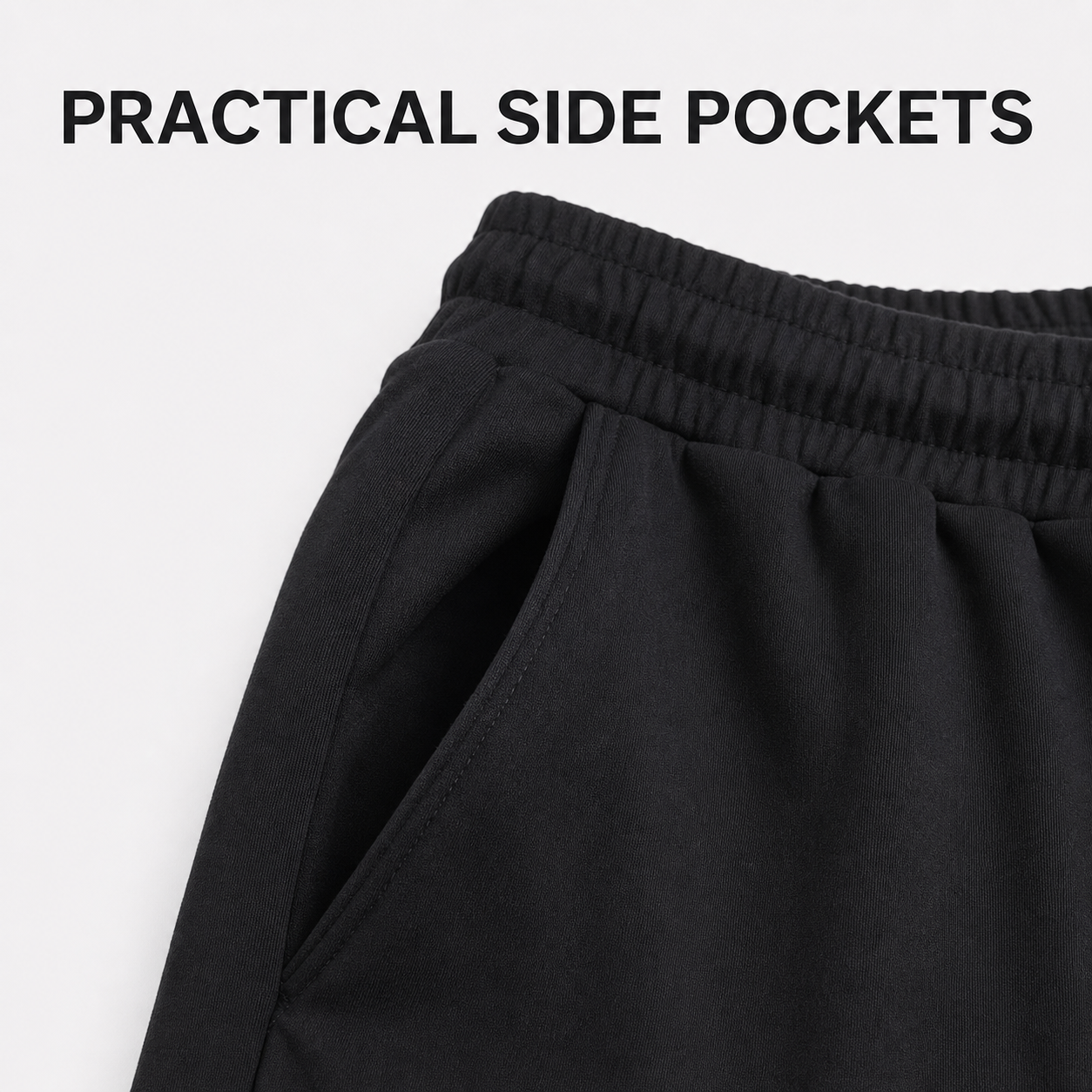 Practical side-entry pocket and stitching detail
