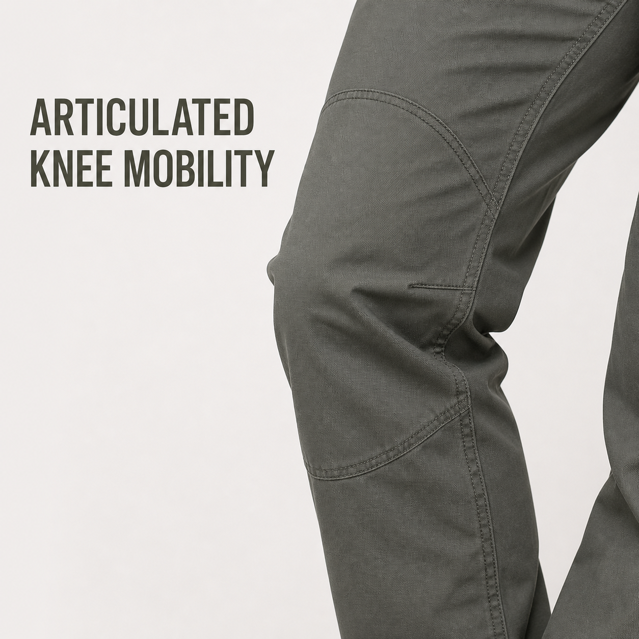Articulated knee construction detail