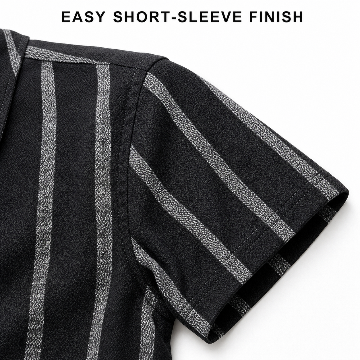 Short-sleeve seam and opening finish detail