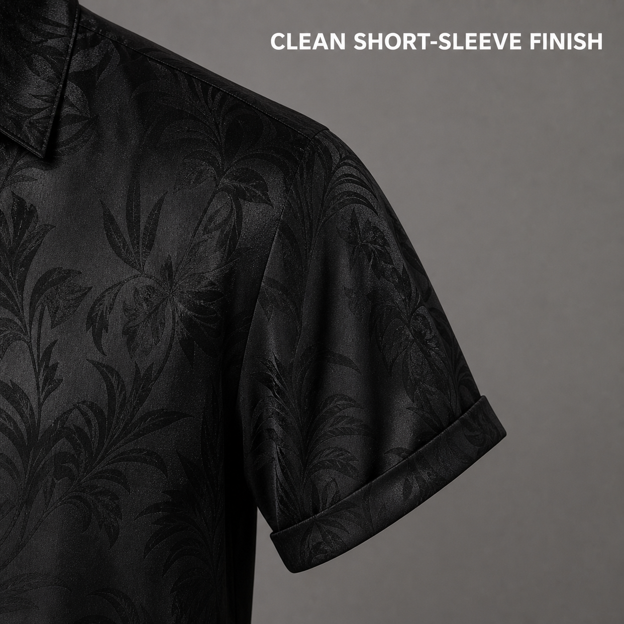 Clean short-sleeve finish detail
