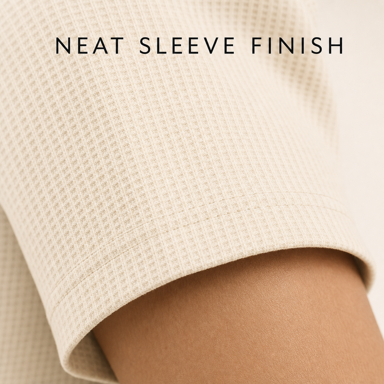 Elastic drawstring waistband and clean stitching detail