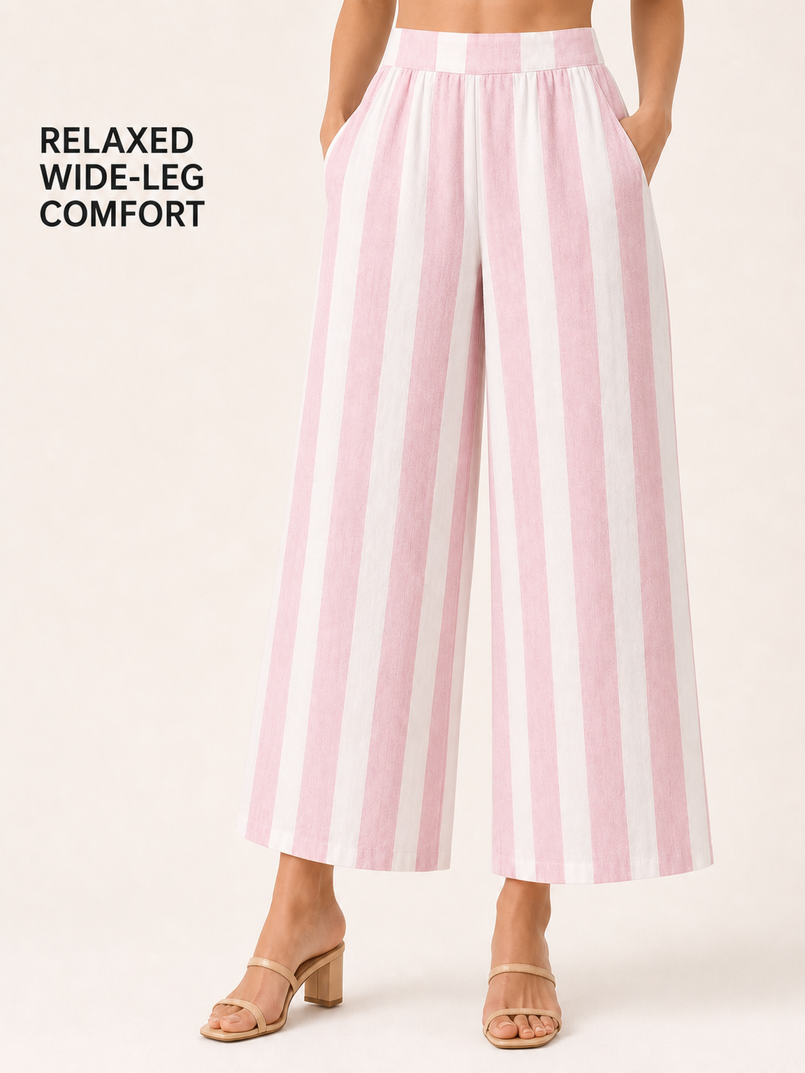 Side pockets and relaxed cropped wide-leg construction