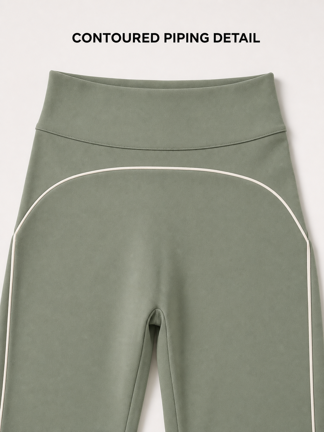 Contoured front-yoke and side piping detail
