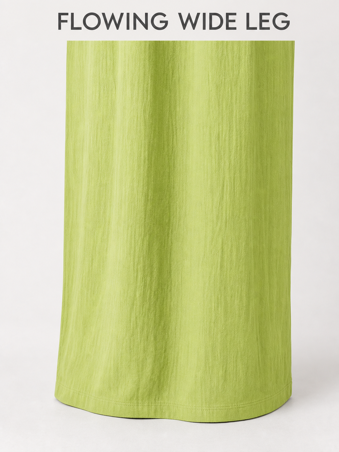 Flowing full-length wide-leg pants craftsmanship