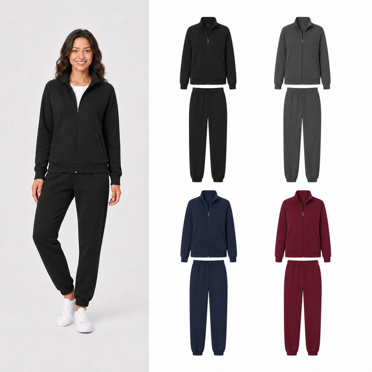 Four-pack A of women's jacket and jogger sets