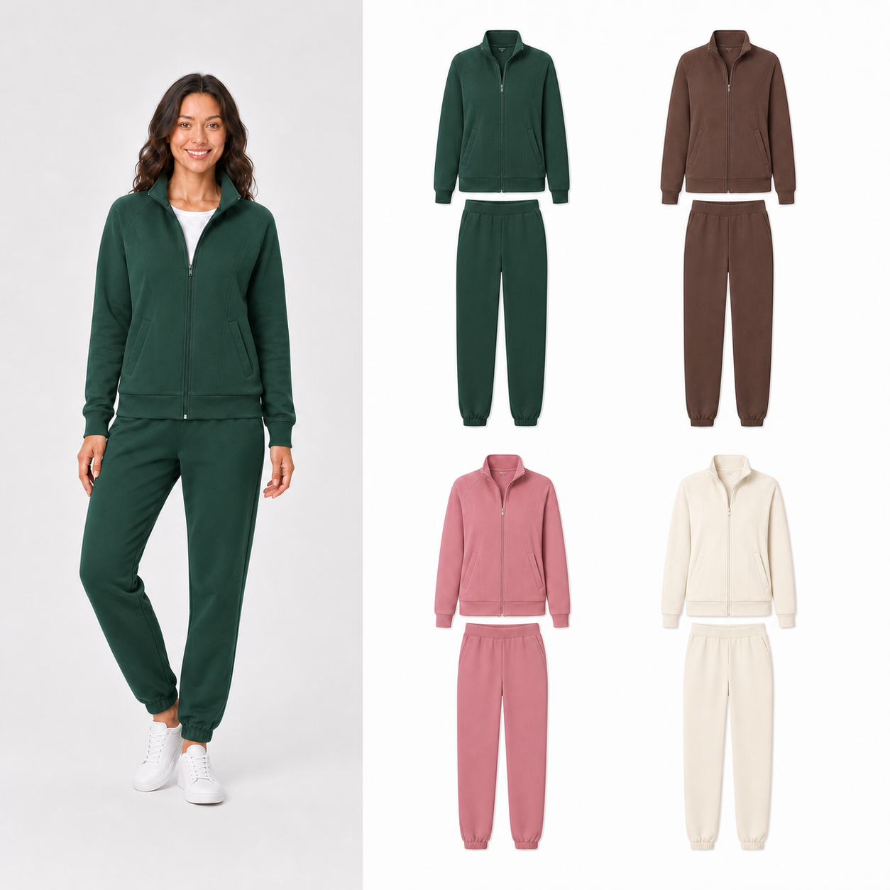 Four-pack B of women's jacket and jogger sets