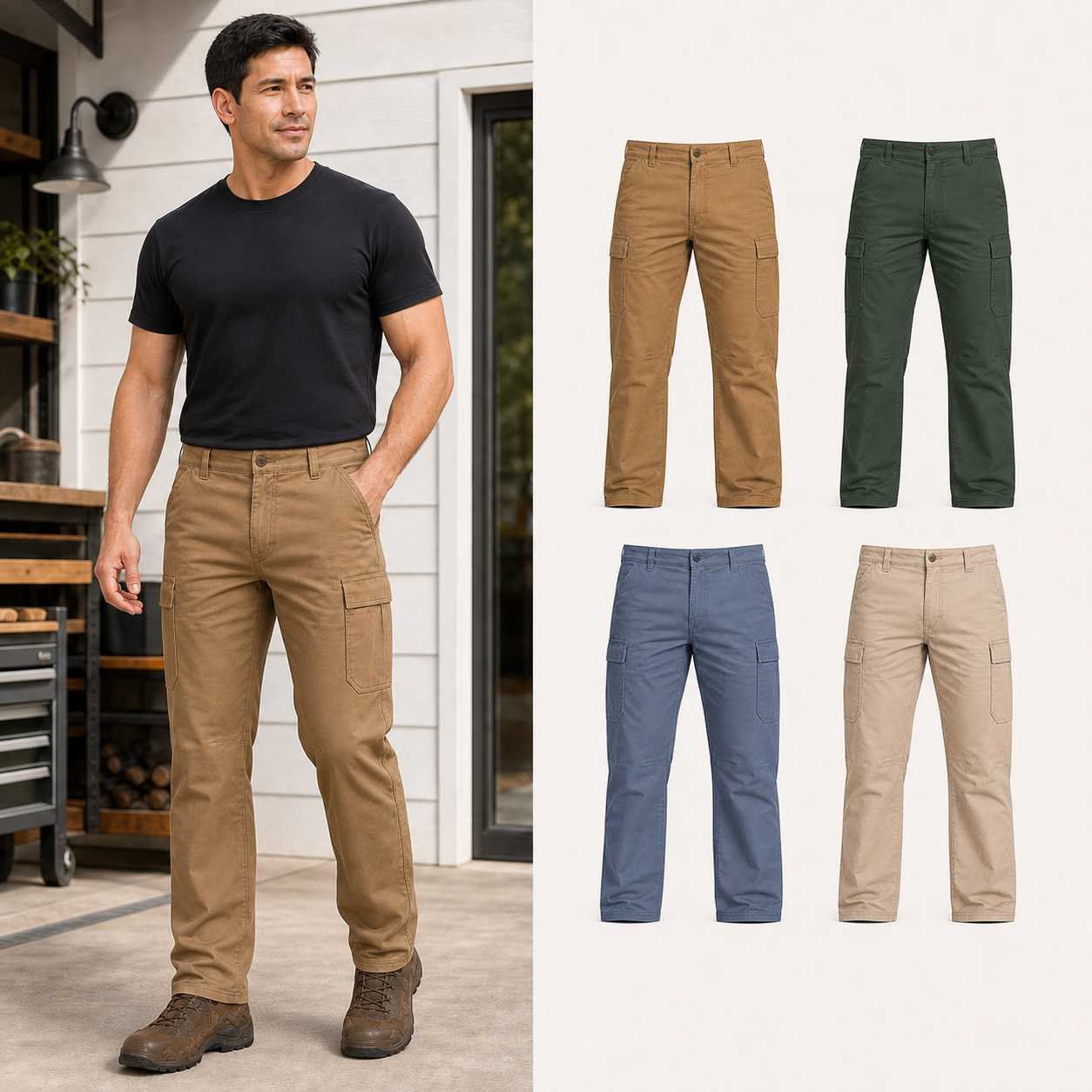 Four color men's cargo pants package B