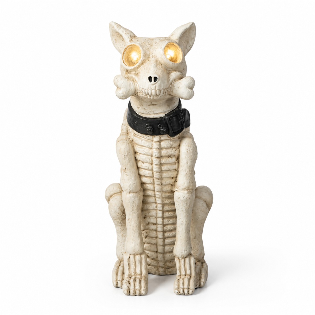 Chien squelette lumineux d'Halloween de 52 cm