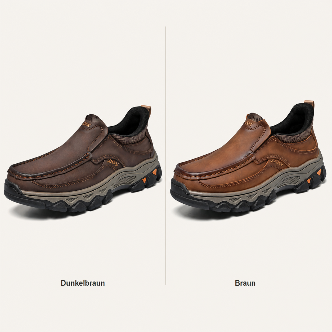 2 Paar kaufen (Dunkelbraun + Braun) – 70 % Rabatt