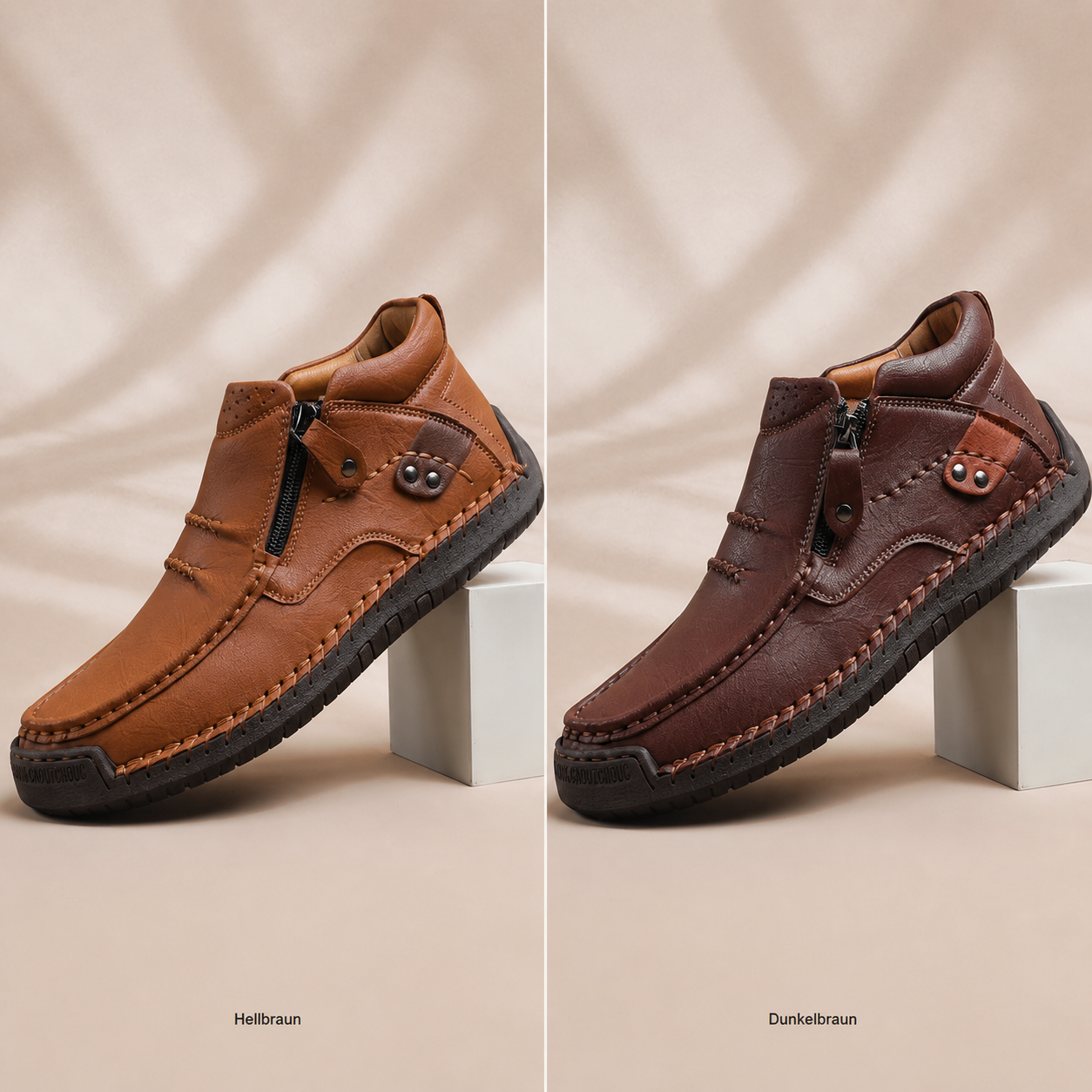 2 Paar kaufen (Hellbraun + Dunkelbraun) – 70 % Rabatt