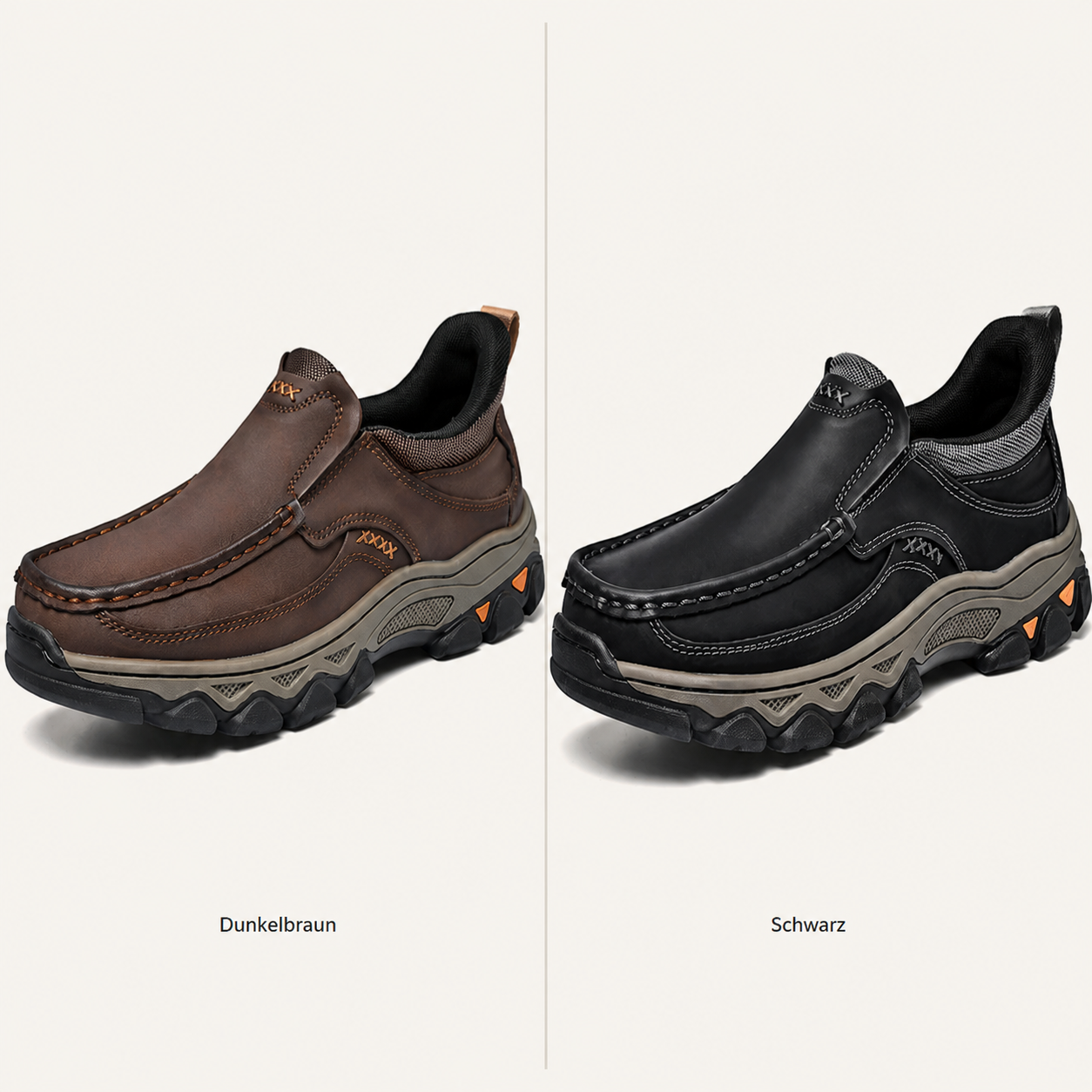 2 Paar kaufen (Dunkelbraun + Schwarz) – 70 % Rabatt