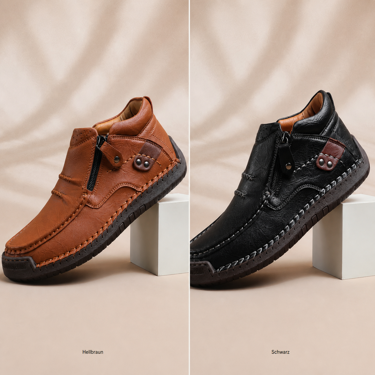 2 Paar kaufen (Hellbraun + Schwarz) – 70 % Rabatt