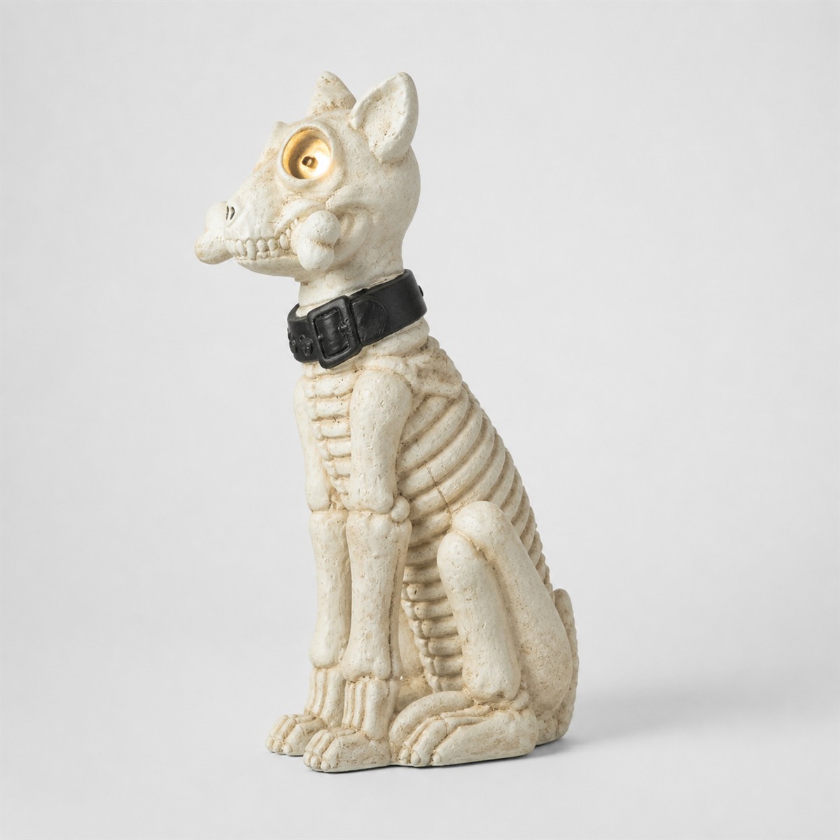 Chien squelette lumineux d'Halloween de 52 cm