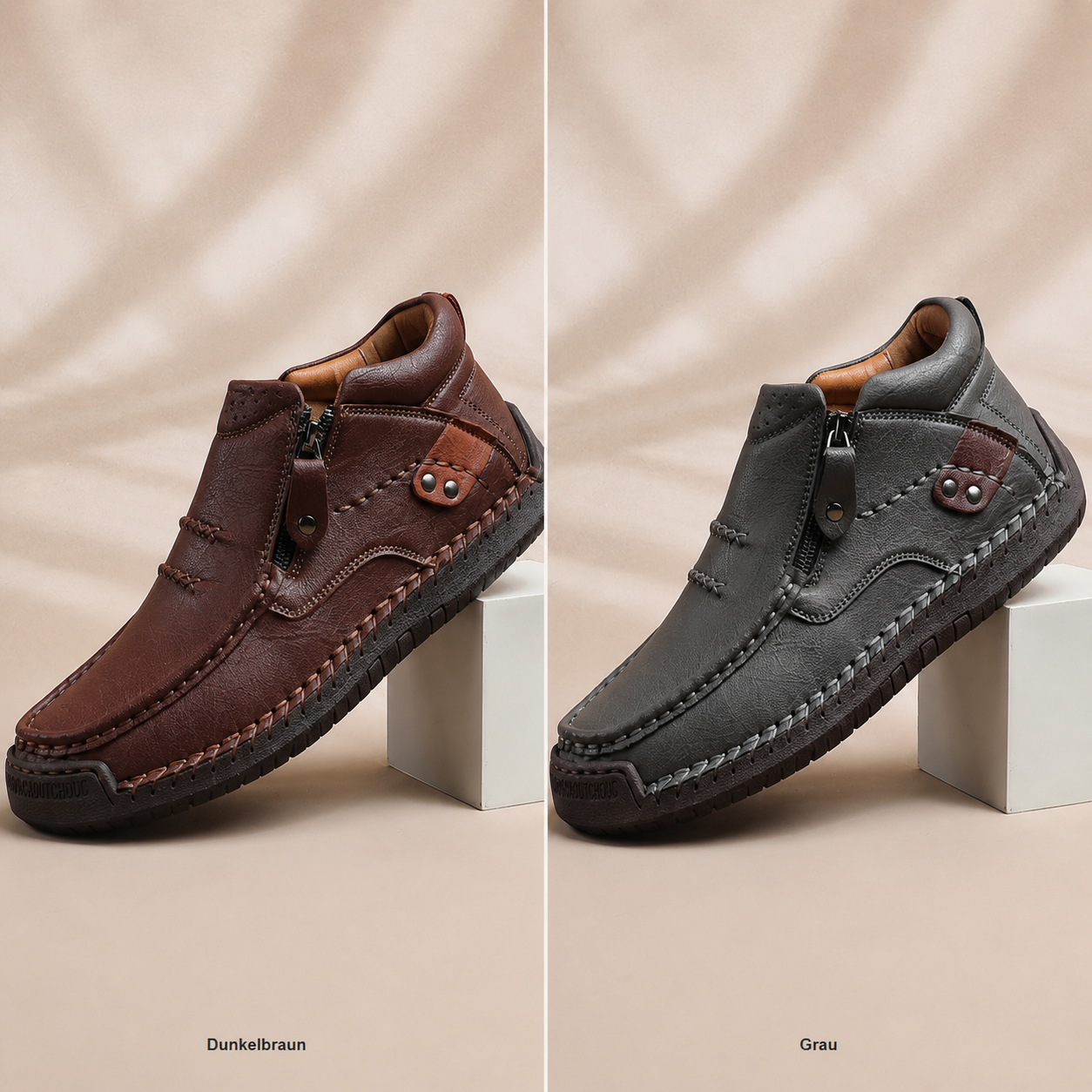 2 Paar kaufen (Dunkelbraun + Grau) – 70 % Rabatt