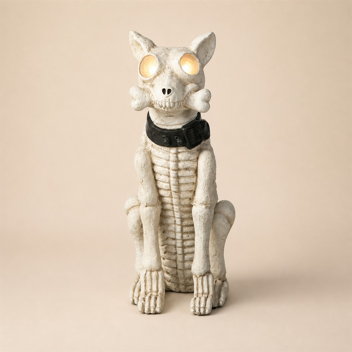Chien squelette lumineux d'Halloween de 52 cm