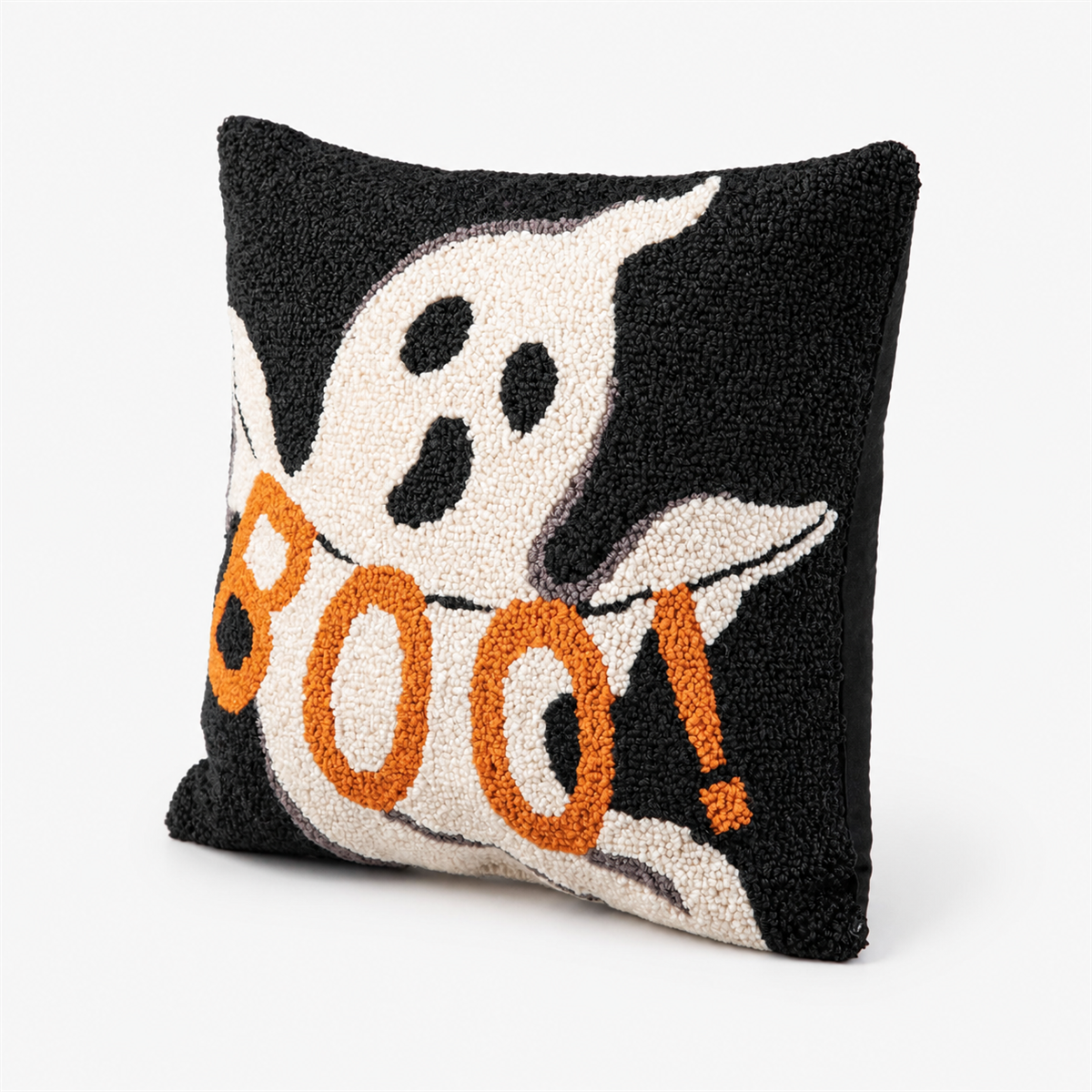 👻 Douceur d’Halloween | Coussin fantôme BOO de 35 cm