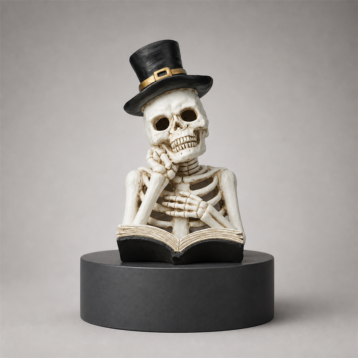 💀 Cabinet de curiosités | Squelette lecteur lumineux de 26 cm