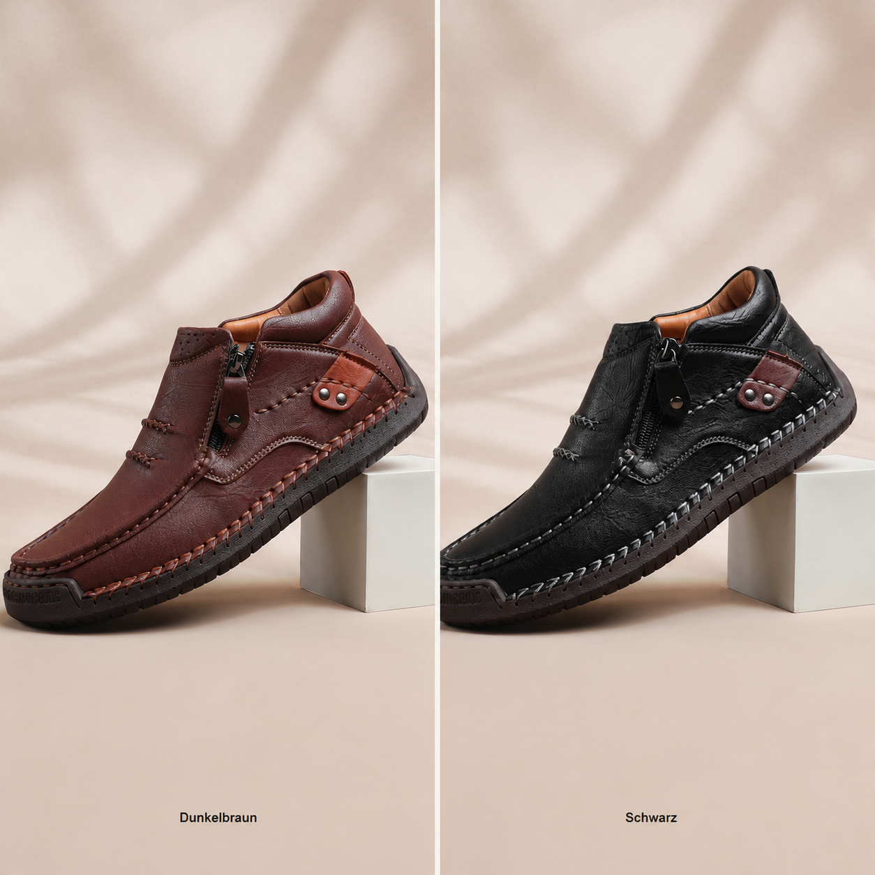 2 Paar kaufen (Dunkelbraun + Schwarz) – 70 % Rabatt