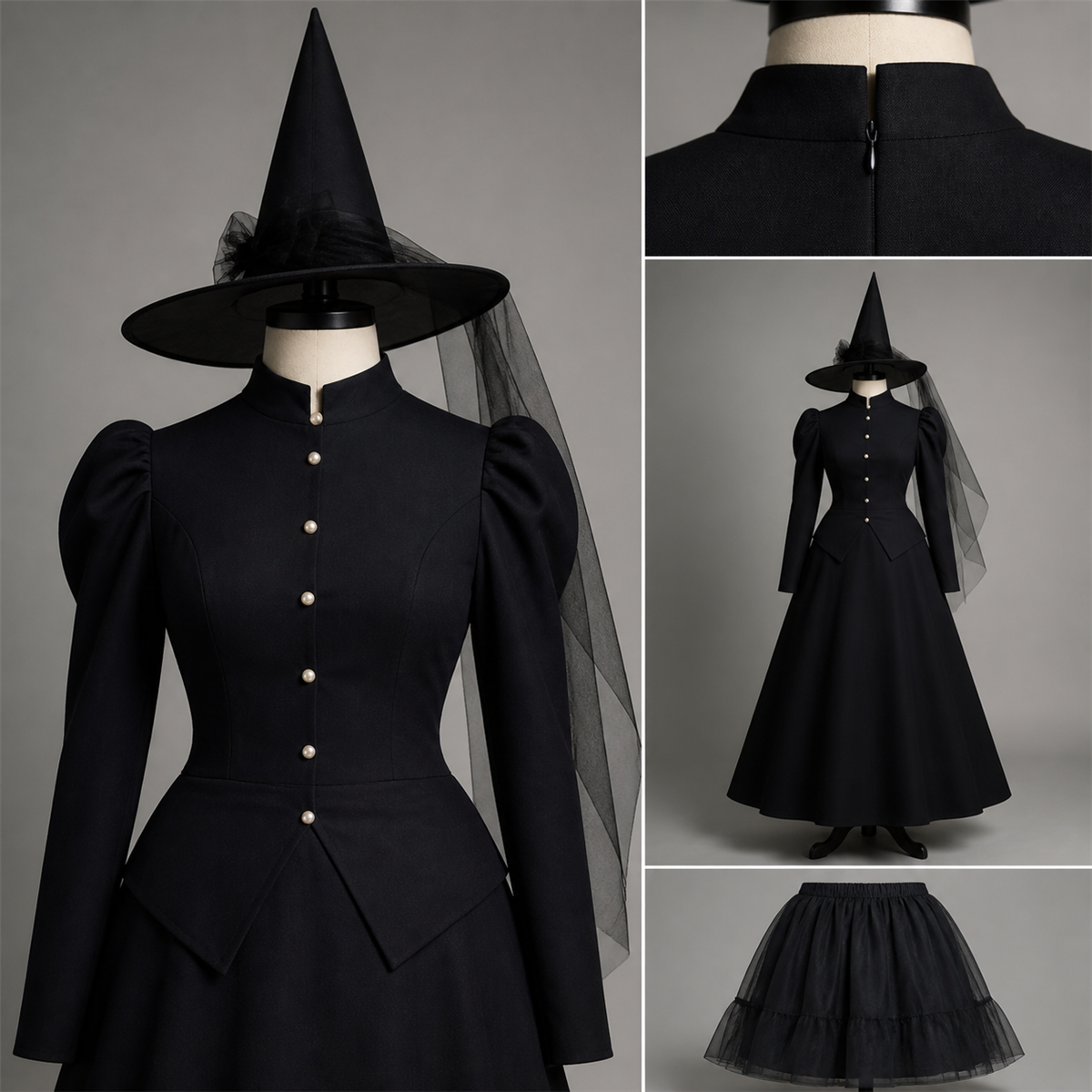 Spécial Halloween à l'heure des sorcières – Costume classique de sorcière noire pour femme