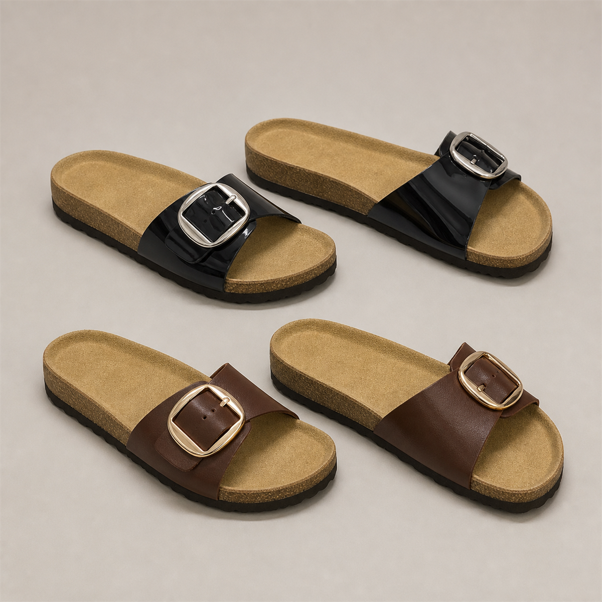 Lot de 2 (Noir verni + Marron) - 53,5 % de moins que le prix d’origine