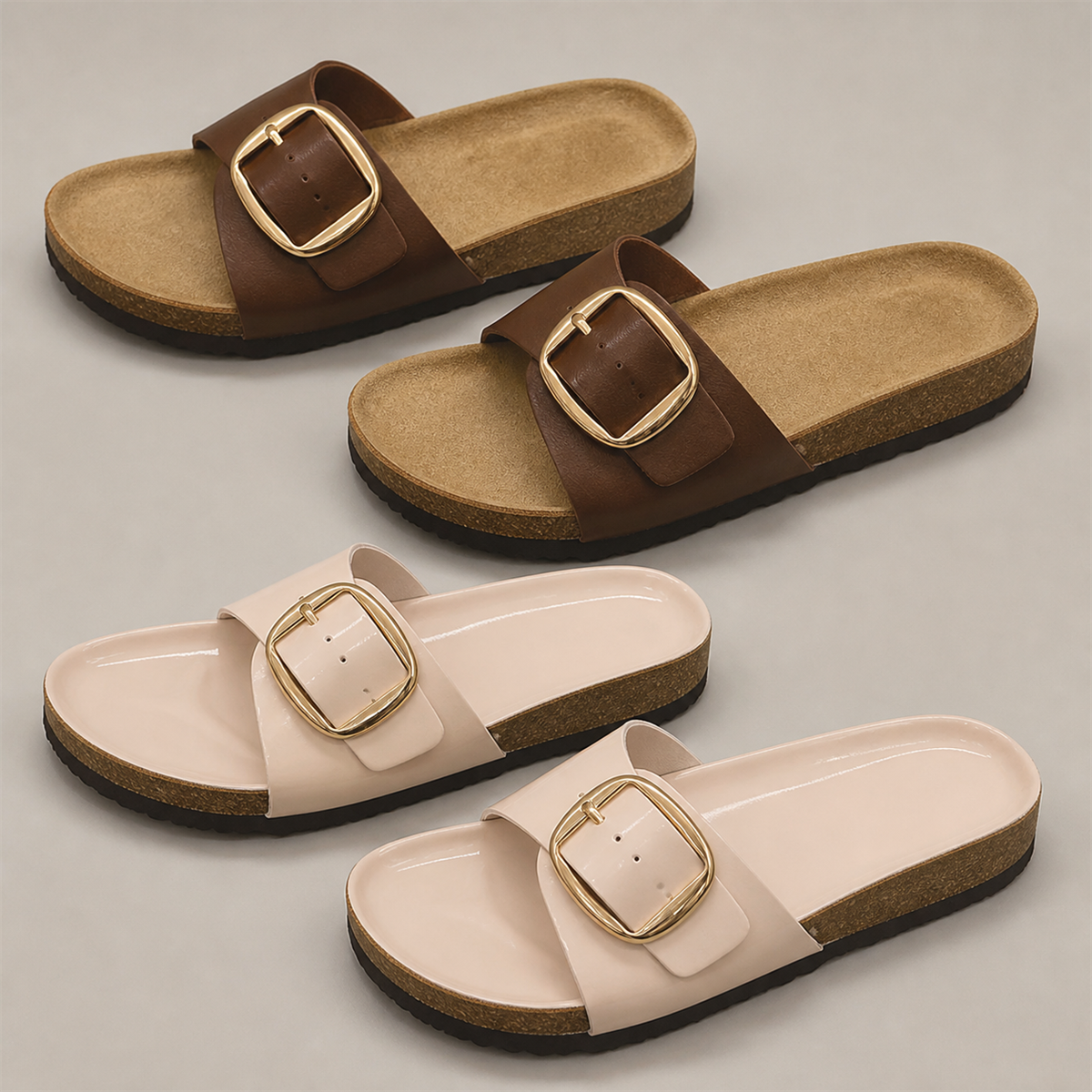 Lot de 2 (Marron + Beige verni) - 53,5 % de moins que le prix d’origine