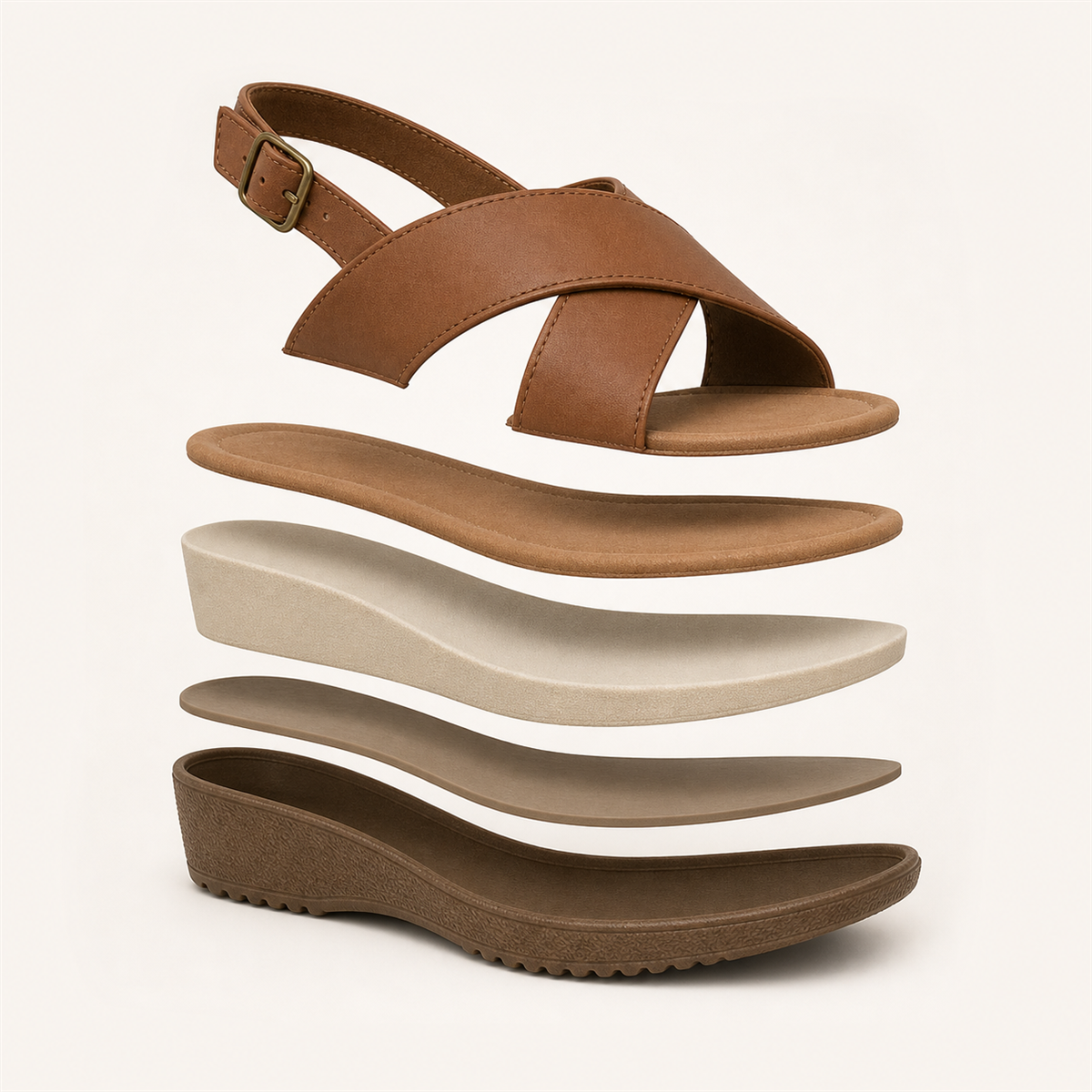 Explanatory sole construction illustration