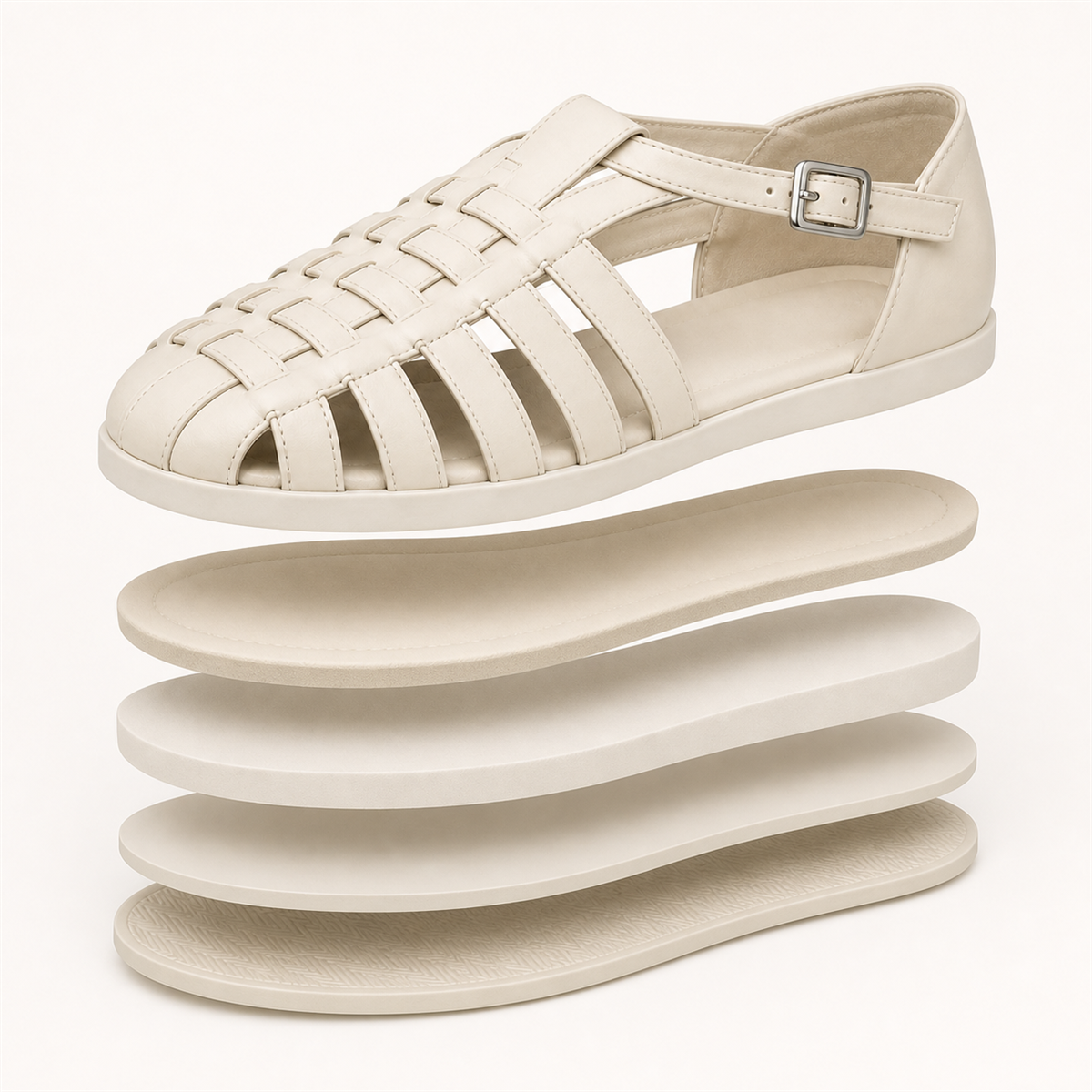 Explanatory sole construction illustration