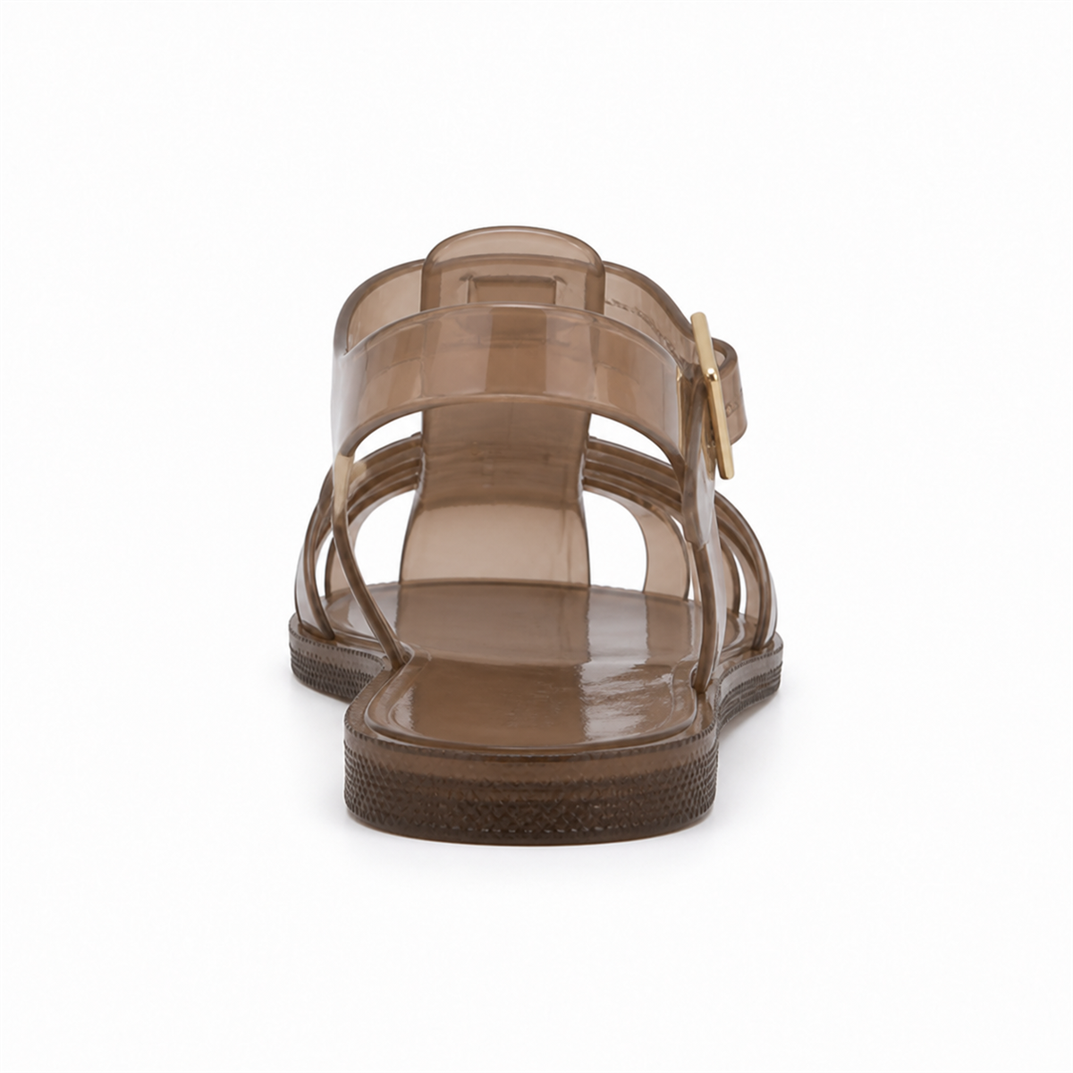 Sandales cage translucides Ambre fumé pour femme - 5