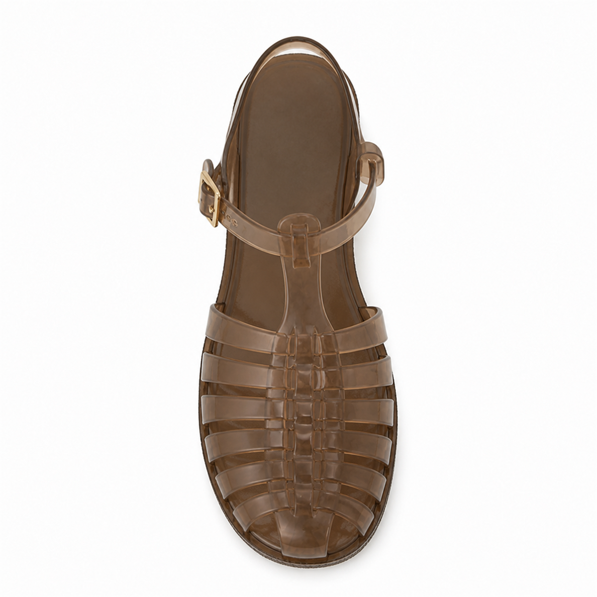 Sandales cage translucides Ambre fumé pour femme - 6