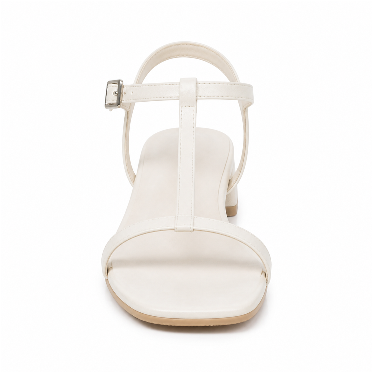 Sandales minimalistes à bride T blanc nuage pour femme - 2