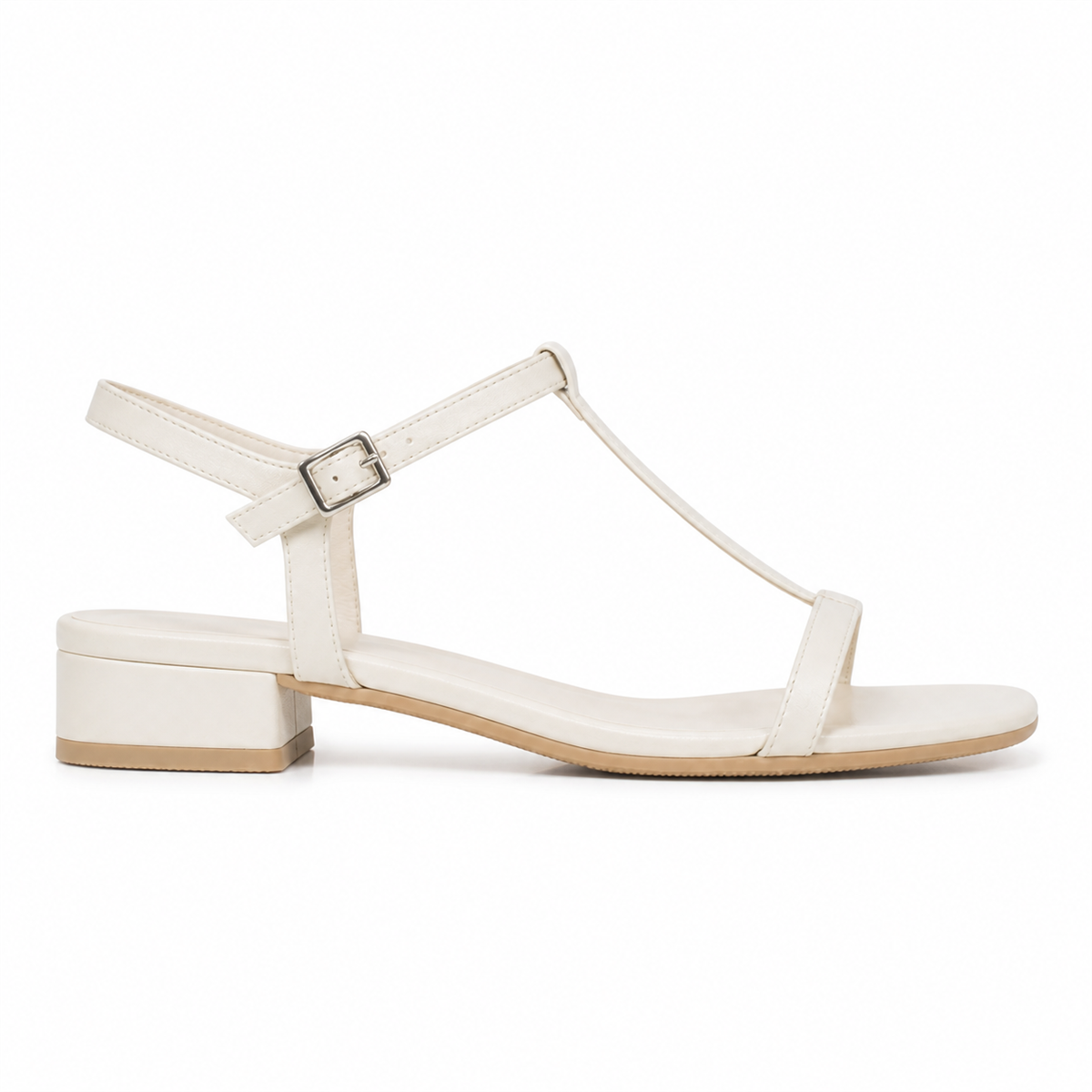 Sandales minimalistes à bride T blanc nuage pour femme - 3