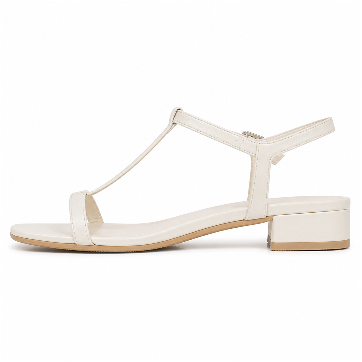 Sandales minimalistes à bride T blanc nuage pour femme - 4