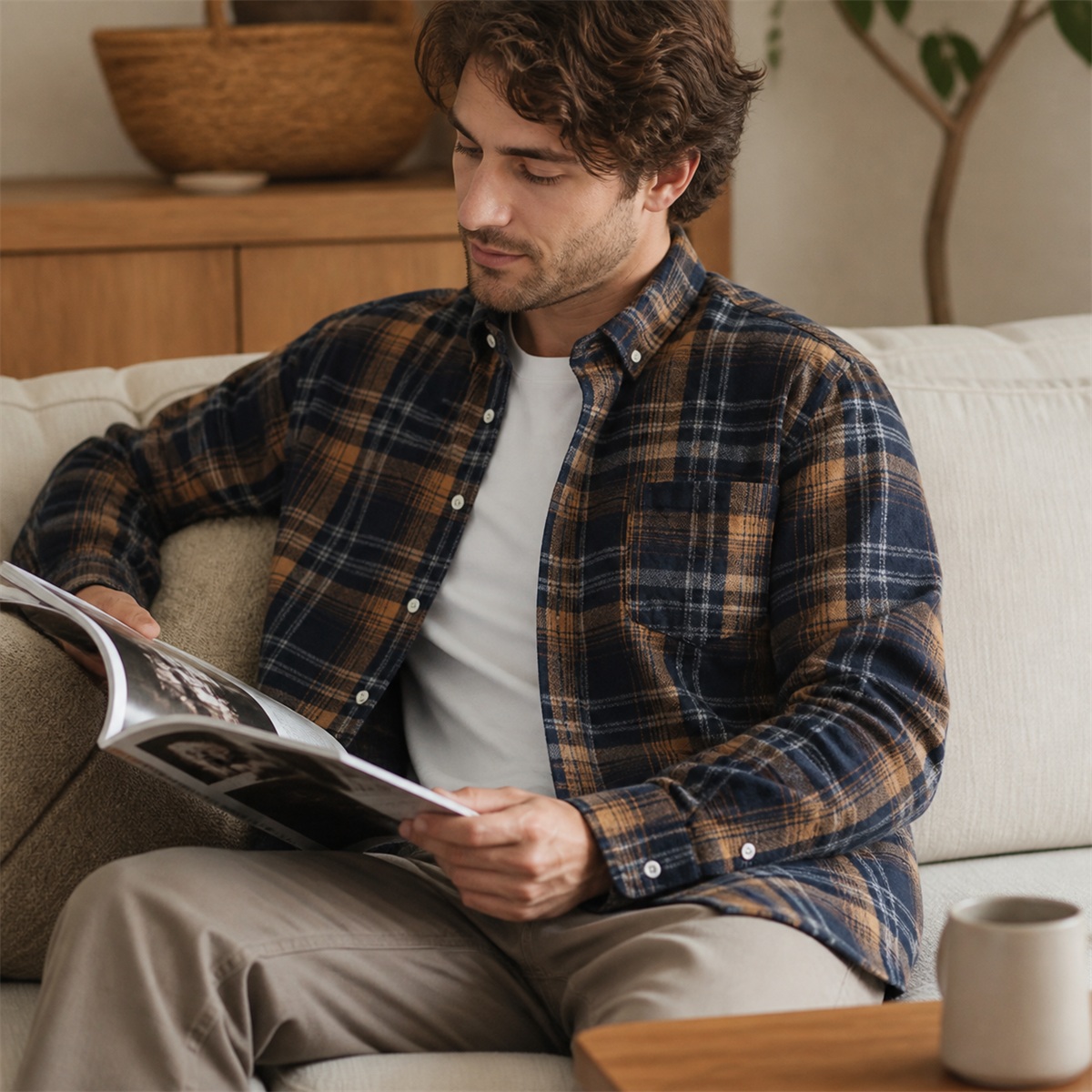 Chemise à carreaux pour une tenue de week-end