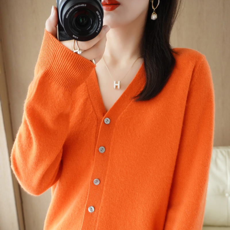Damen-Cardigan in Orange