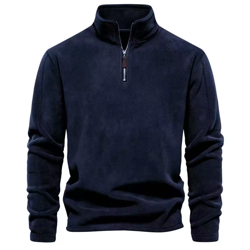 Herren-Fleecepullover mit Stehkragen, Ansicht 7