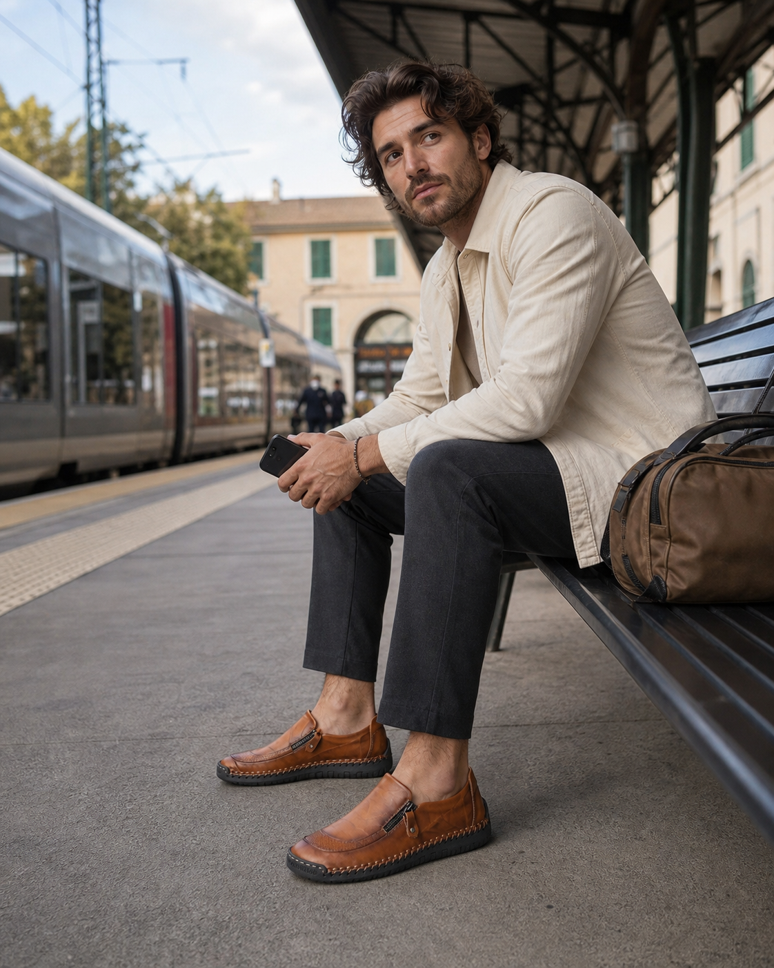 Inspiration voyage avec les mocassins homme