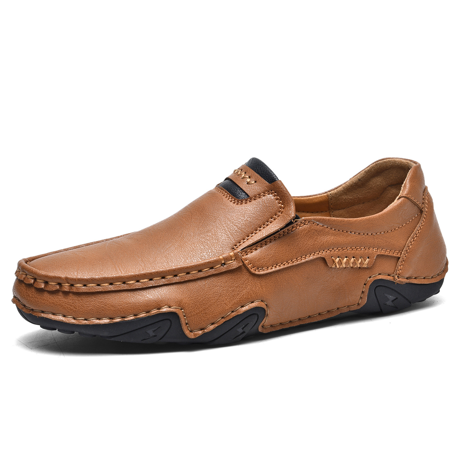 Mocassins homme à enfiler — marron