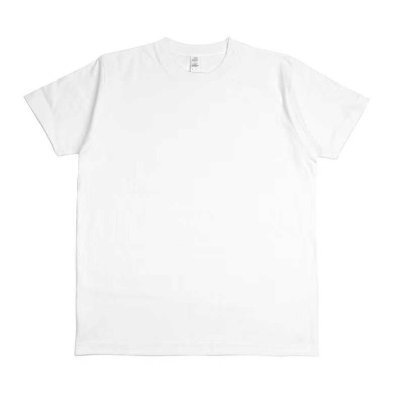 Tee-shirt homme uni blanc à col rond
