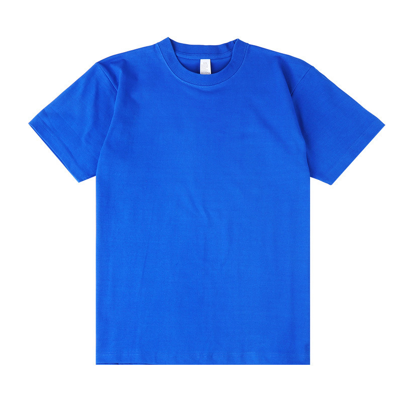 Tee-shirt homme uni bleu royal à col rond