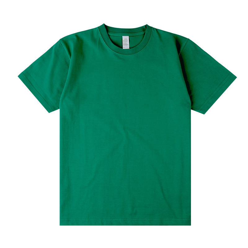 Tee-shirt homme uni vert émeraude à col rond