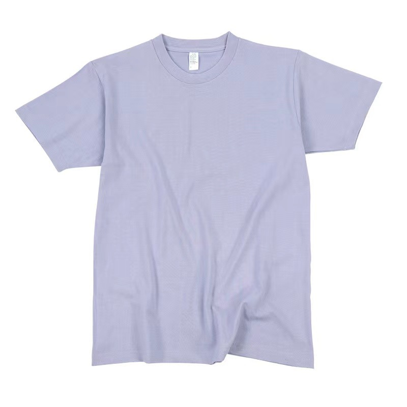 Tee-shirt homme uni lavande à col rond
