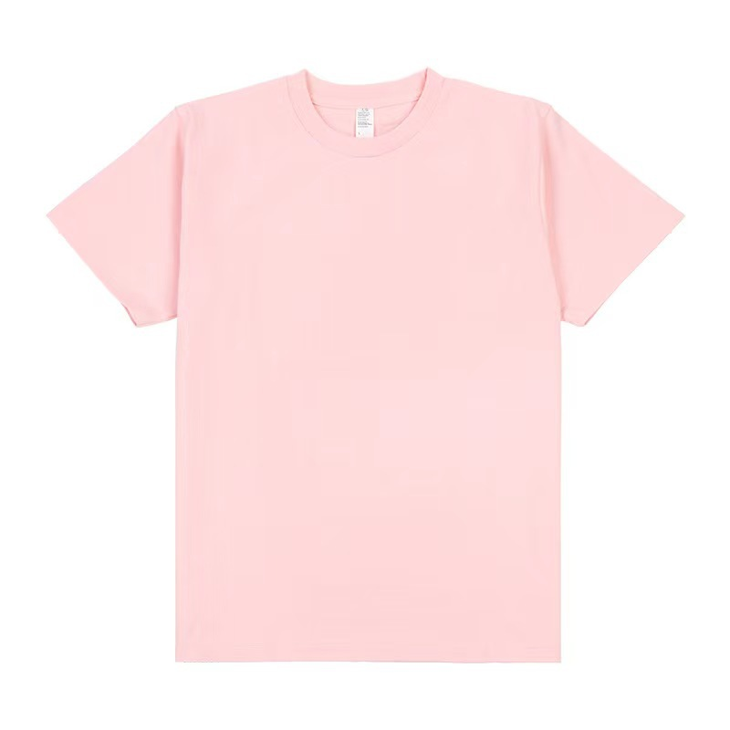 Tee-shirt homme uni rose poudré à col rond